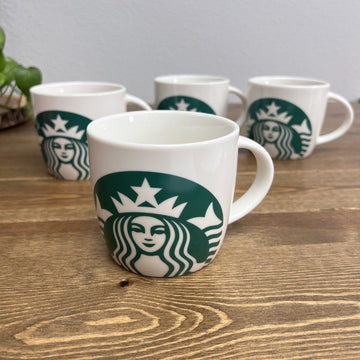 4 X STARBUCKS Coffee Mug Cup 2017 Lg Green Mermaid Siren Logo 14 oz Ceramic