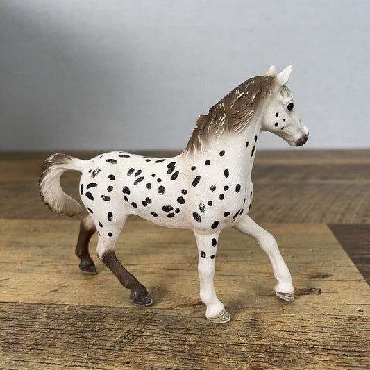 Schleich Made In Tunisia D-73527 Horse Figure White & Brow Spots Limes 69