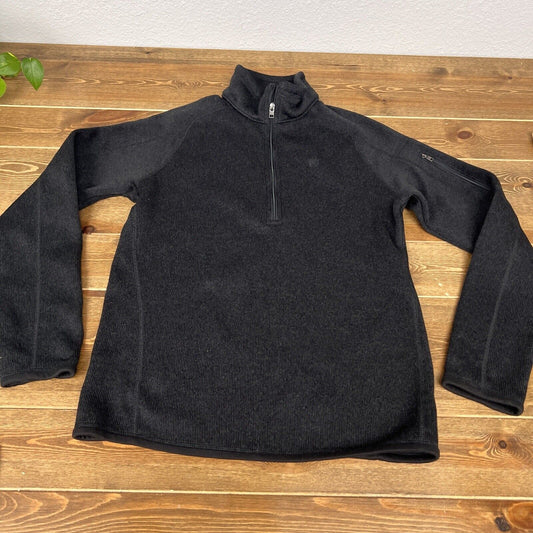 Patagonia Fleece Womens Medium Black Better Sweater 1/4 Zip Pullover