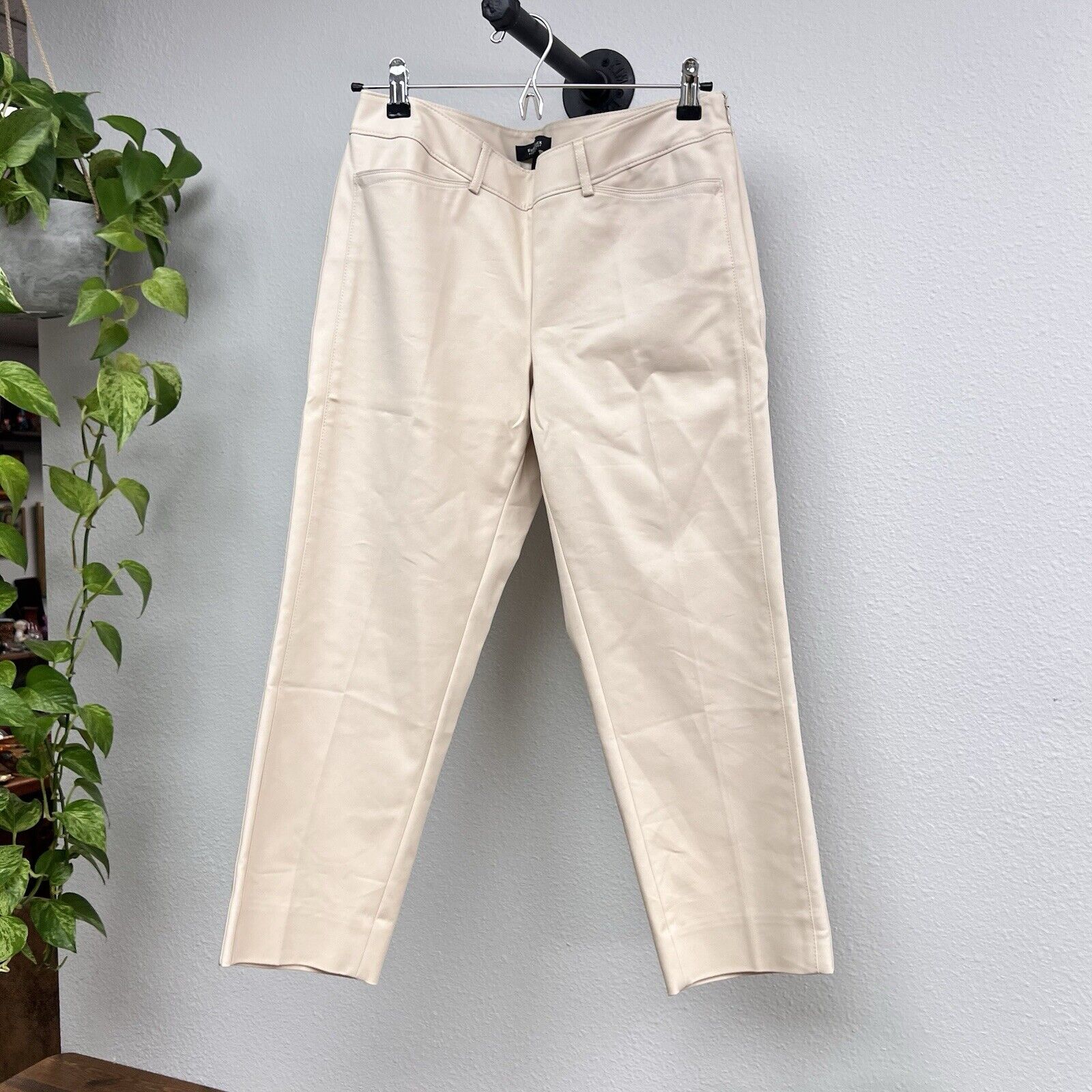 White House Black Market Slim Ankle Pants Sz 8 Beige