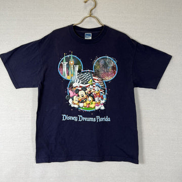 Disney Dreams Florida Disney World Mickey Mouse Men's L Large T-Shirt Blue