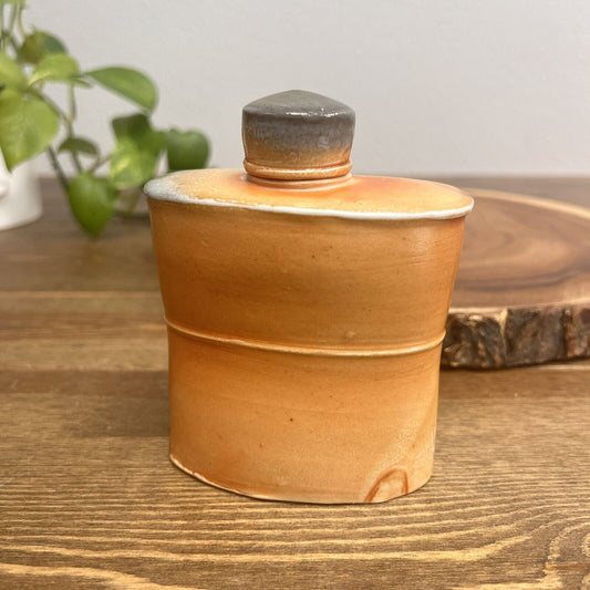 Custom Art Studio Pottery Flask with Working Top Tim See Style