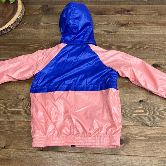 Adidas Toddler Hooded Track Jacket 18 - 24 Month Pink & Blue Girl Hoodie