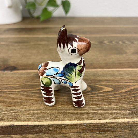 Vintage  Folk Art Pottery Hand Painted Horse Figurine Mexico