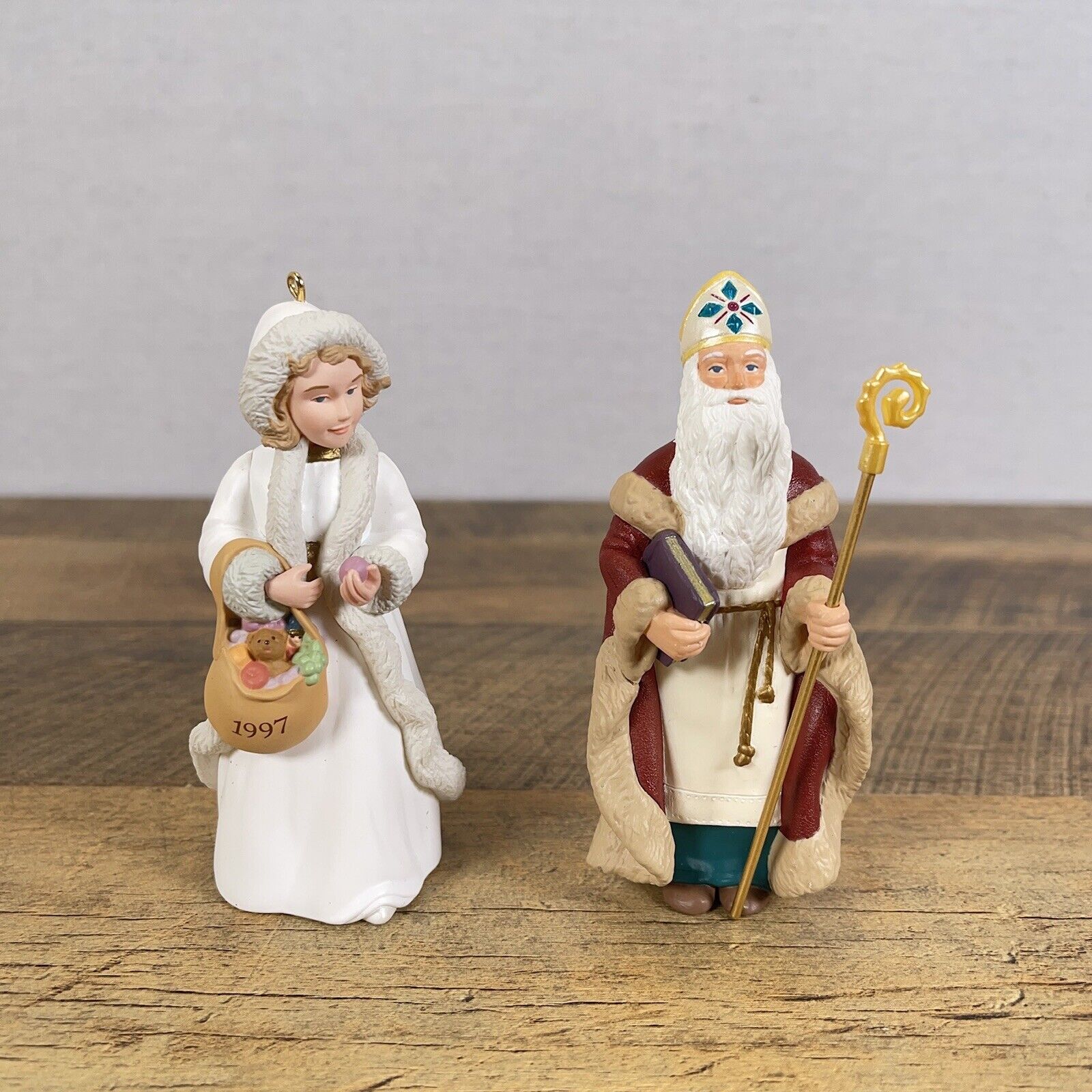 Hallmark Ornament St Nicholas Christmas visitors Santa & LaDene Votruba