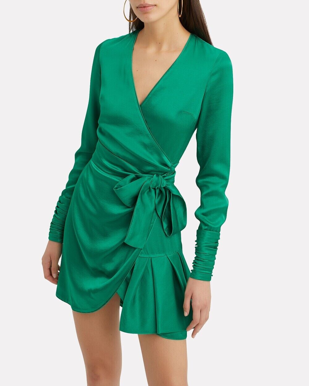 ALEXIS Komosa Emerald Wrap Mini Dress Size Med