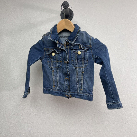 Zadig & Voltaire Jacket Kids Sz 6-114 Blue Denim