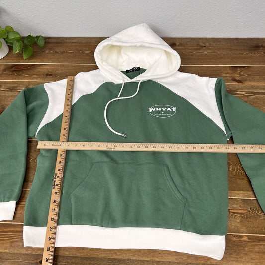 WHYAT Hoodie Circle Logo Made in Italy Green & White Medium