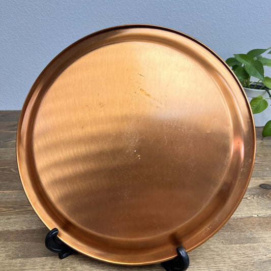 Vintage Coppercraft Copper Round Serving Tray Tauxton USA