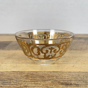 Georges Briard Mid-Century Signature Gold Gilt Nut Bowl