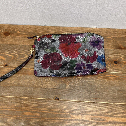 Lodis RFID Leather Zip Pouch Orchid Floral