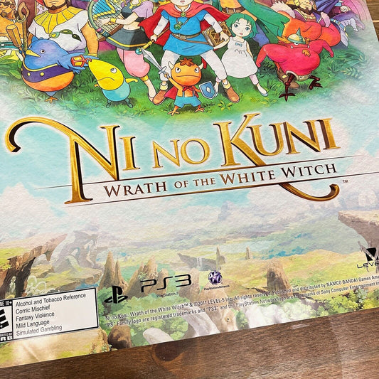 Ni no Kuni - Wrath of the White Witch PS3 - RARE POSTER 2012 Comic-Con 24"x31"