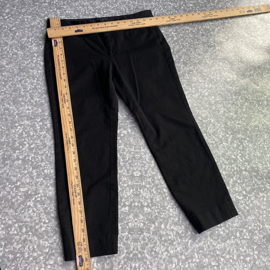 BANANA REPUBLIC Womens Sloan Crop Stretch Tapered  Pants Black Size 8