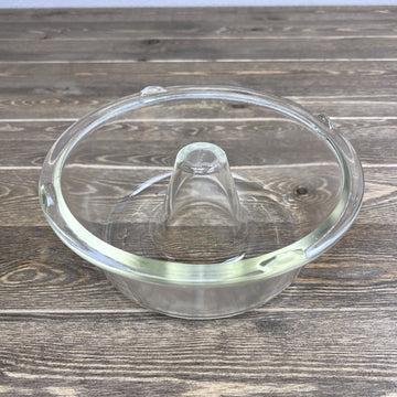 Vintage Glasbake Clear Glass Tube Bundt Cake Pan Angel Food Baking Dish