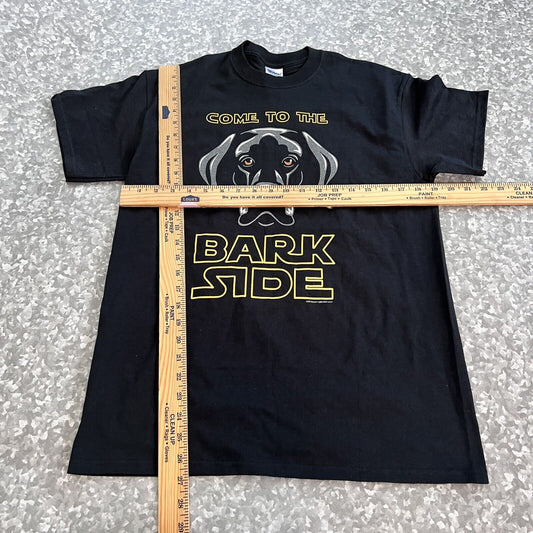 STAR WARS THEME Dog Come to the Bark Side T-shirt Unisex Cotton Black Size M