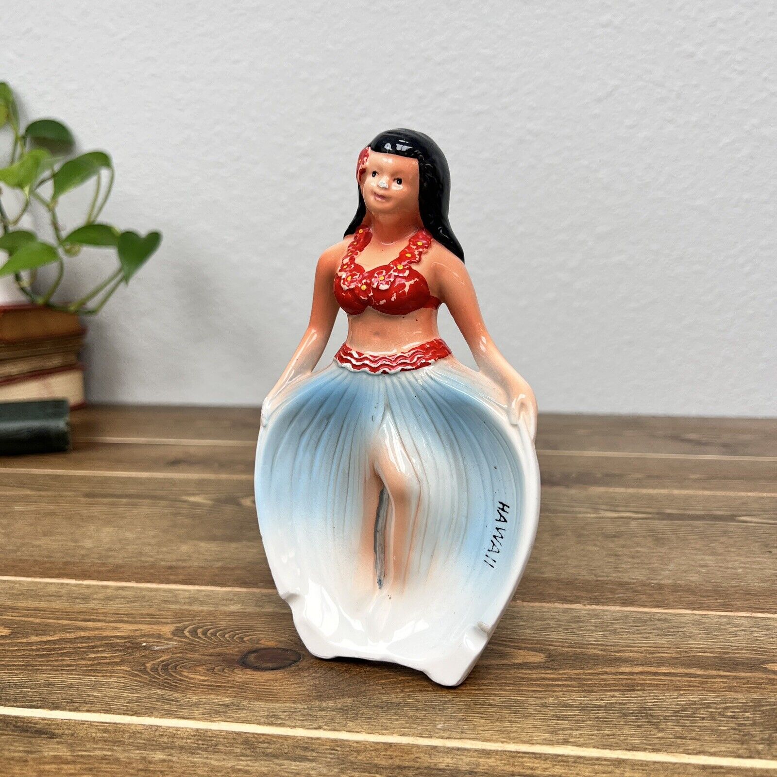 Vintage Ashtray made in Hawaii Hula Bikini Girl Hawaiian