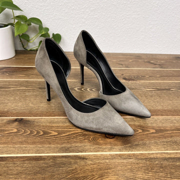 Celine Paris Gray Size 37.5 Pointed Toe Heels Made In Italy