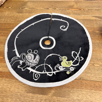 2020 Scary Teddy and Undead Duck Hallmark Miniature Tree Skirt Nightmare Before