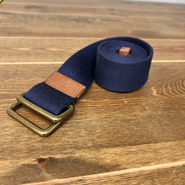 Polo Ralph Lauren Cotton Ring Belt w/ square ring Navy 42”