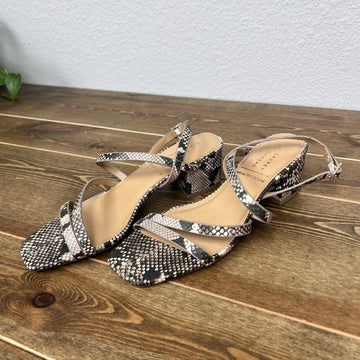 LC Lauren Conrad Strappy Sandals Emeliah Snake Print - Size 8.5