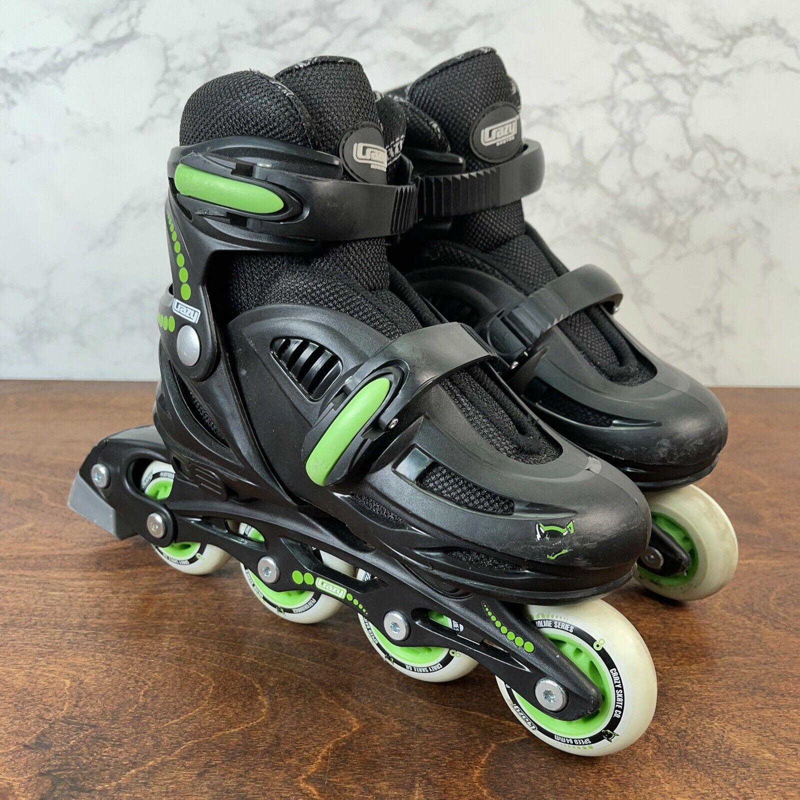 Crazy Skates Inline Skates Model 148 Youth Size M/L J 12-2