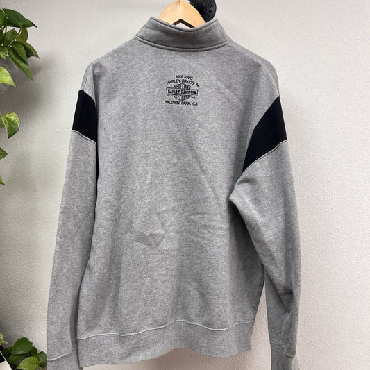 Womens Harley Davidson quarter zip top gray Large Baldwin Park CA