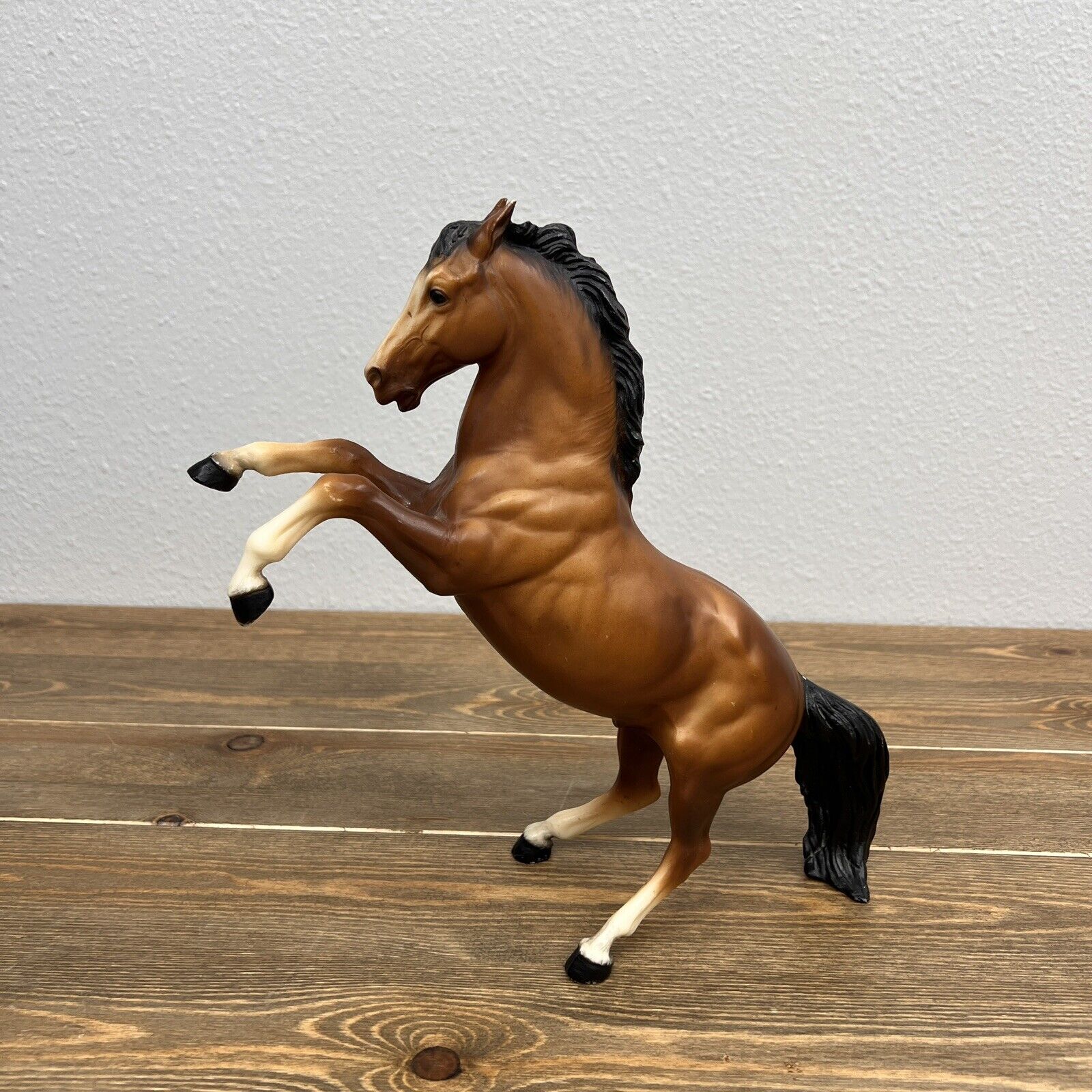 Breyer Horse Rearing King Fighting Stallion Traditional Bay USA Stamp Brown