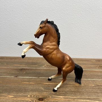 Breyer Horse Rearing King Fighting Stallion Traditional Bay USA Stamp Brown