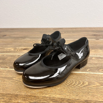 Bloch Tap Shoes Girls Size 13M  Black Shiny  Heels Techno Tap