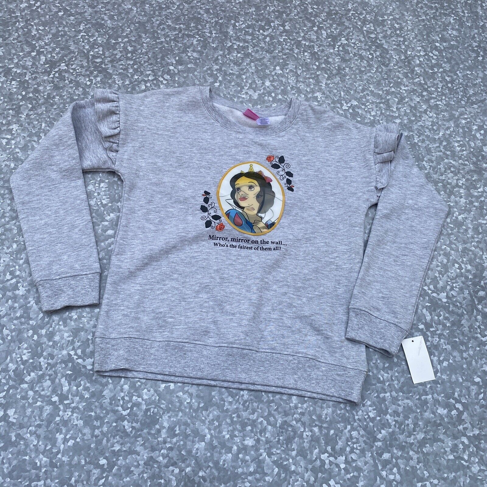 Disneys Cinderella Evil Queen Holgraphic Crew SweatShirt Girls XL