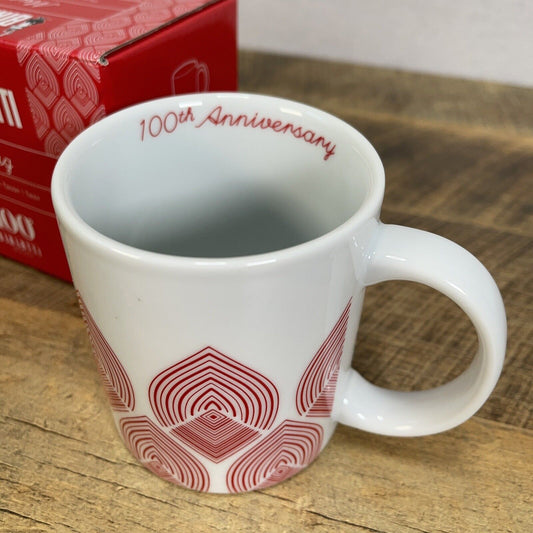 BIALETTI 100th Anniversary Collectors Coffee Mug 1919-2019 NEW White & Red 12oz