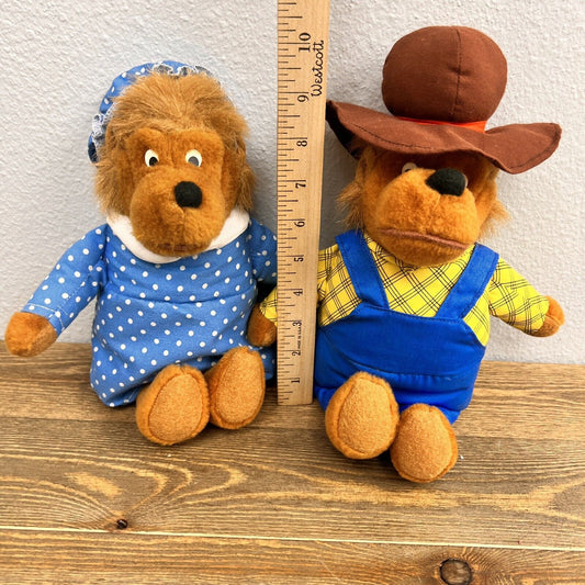 Vintage 1982 Berenstain Bears Plush Papa-778 & Mama-779 Bear