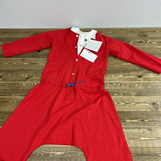 La Bottega Di Giorgia Red Romper Size Large/ 10 A