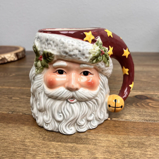 Susan Winget 3D Ceramic Santa Claus Mug Cup Christmas Certified International