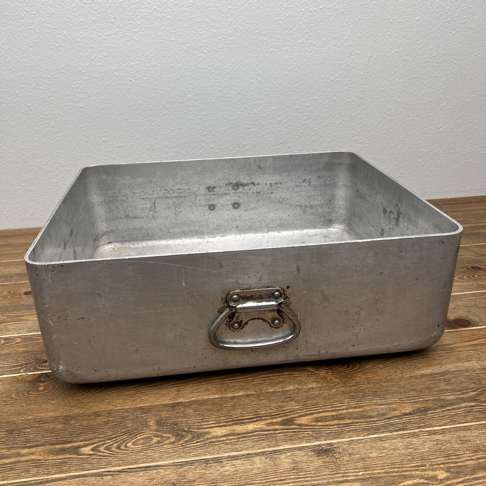 Vintage Wear-Ever Aluminum Super Large Heavy Roasting Pan 20"x17"x7" Model# 4493