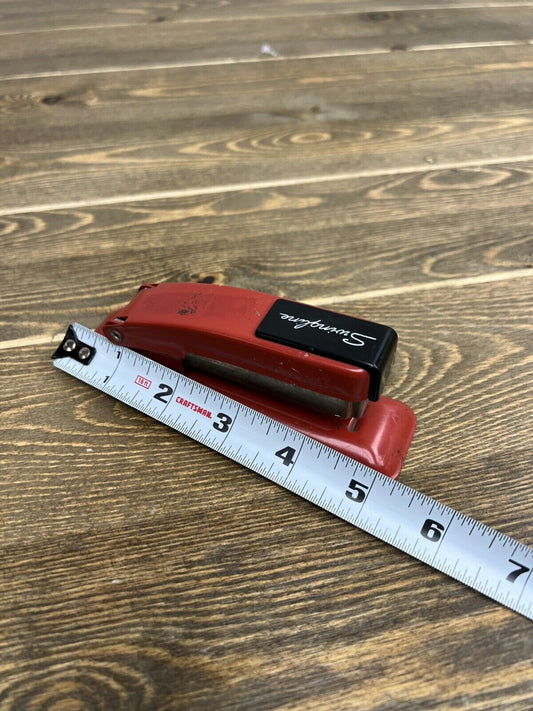 Vintage Swingline Cub Red & Black Metal Stapler Made In USA