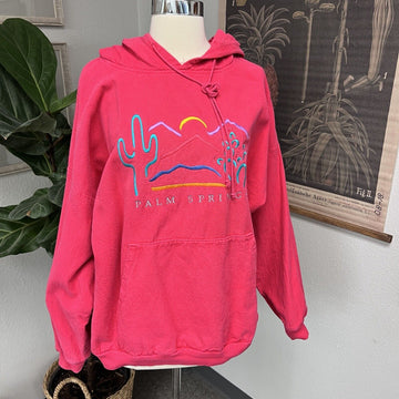 CRAZY SHIRTS HAWAII Palm Springs Hoodie M 90s vintage Sweatshirt