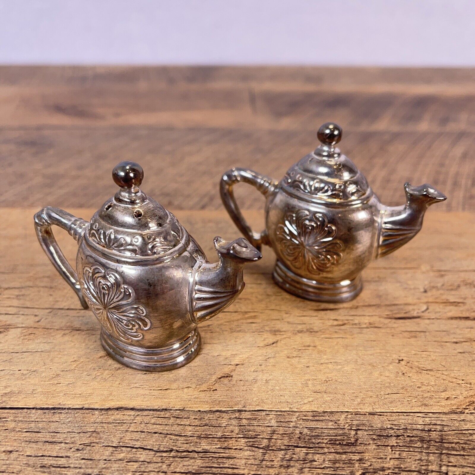 Silver Plated Salt/ Peper Shakers By Godinger