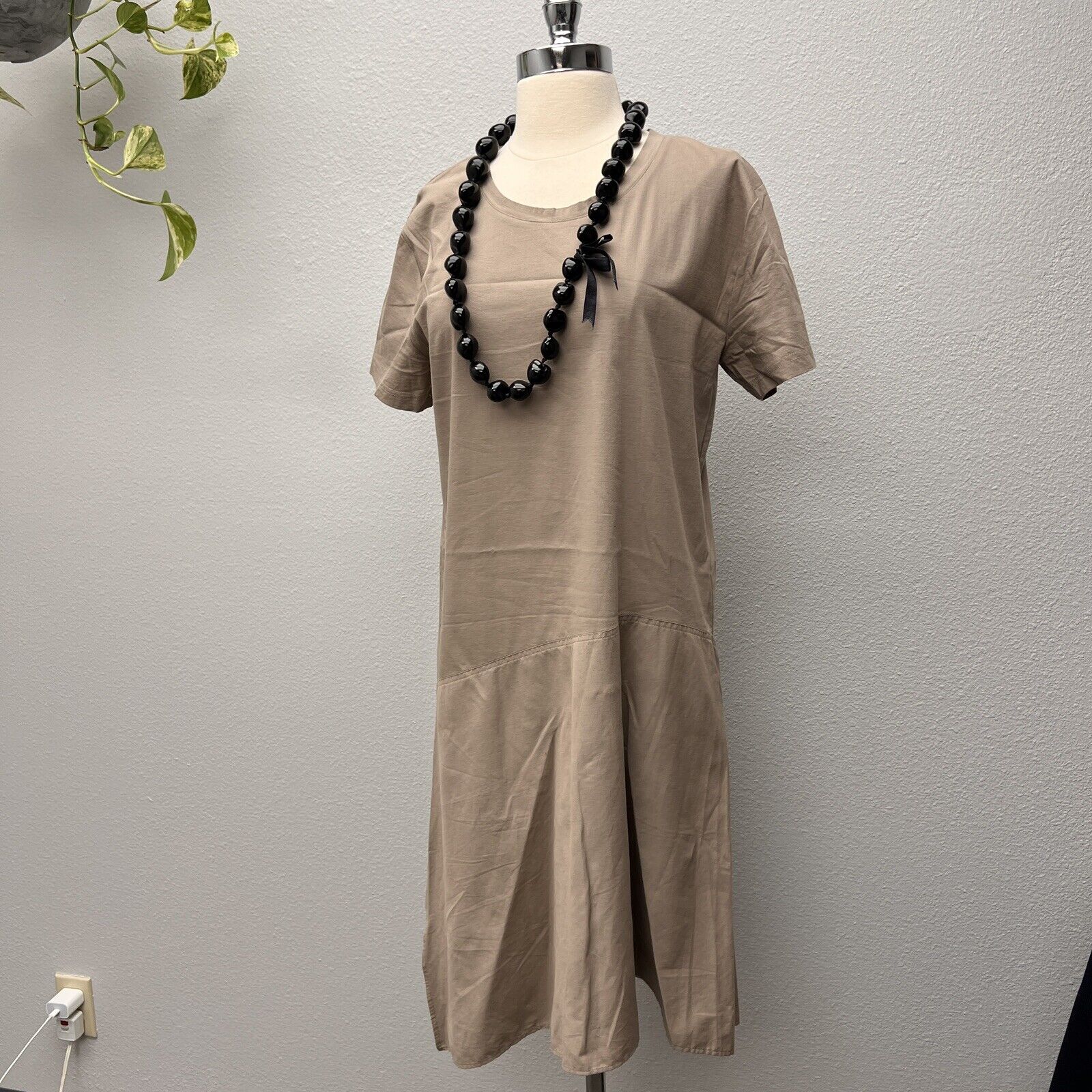 Mela Purdie Women Beige Casual Dress sz Small made in Australia