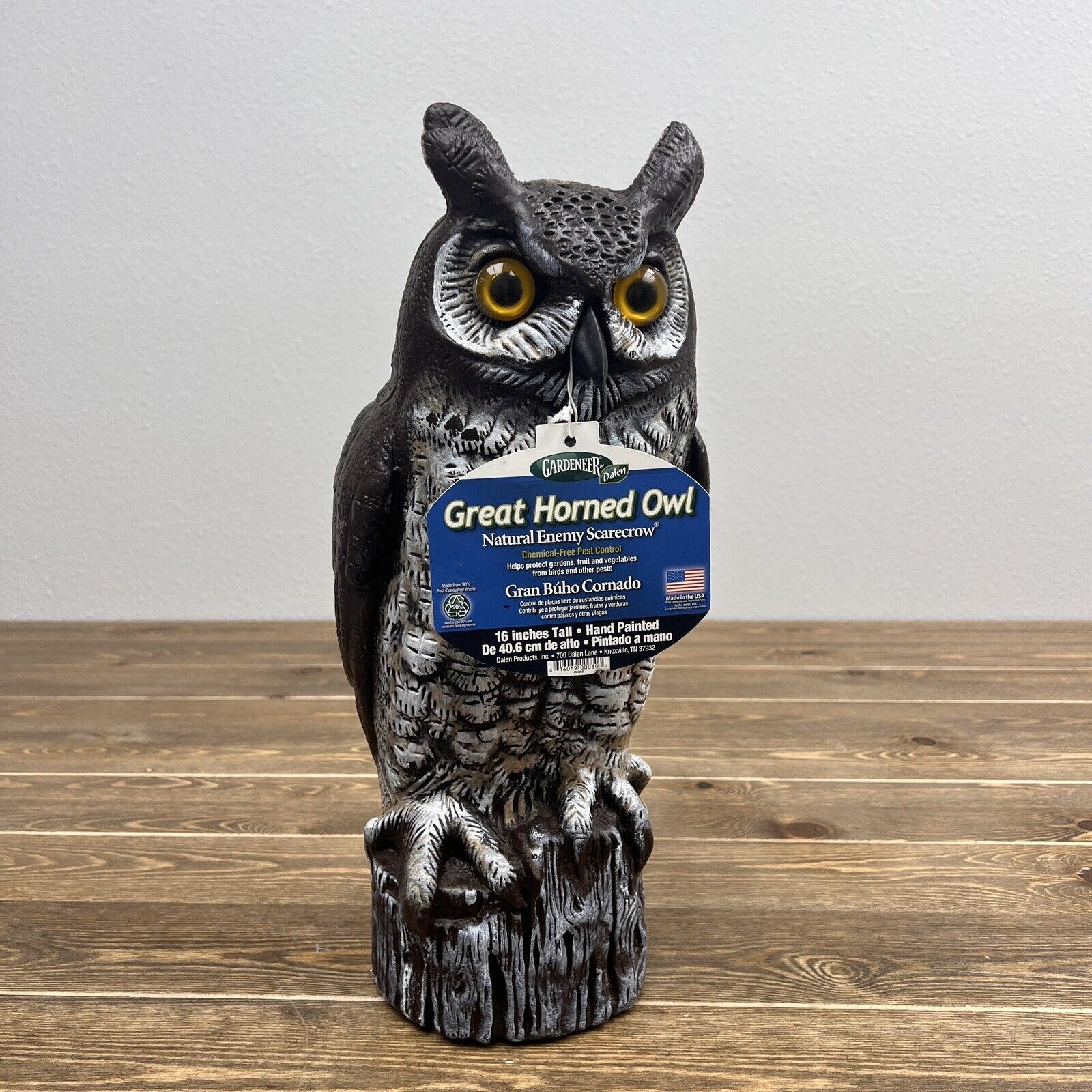 Dalen Scarecrow Great Horned Owl Animal Repellent Decoy For All Pests