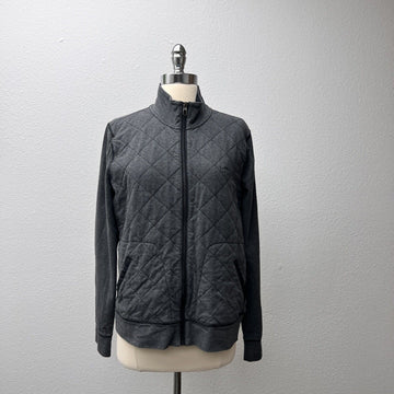 Lauren Ralph Lauren Jacket Womens Adult Xl Gray Quilted Active Full Zip