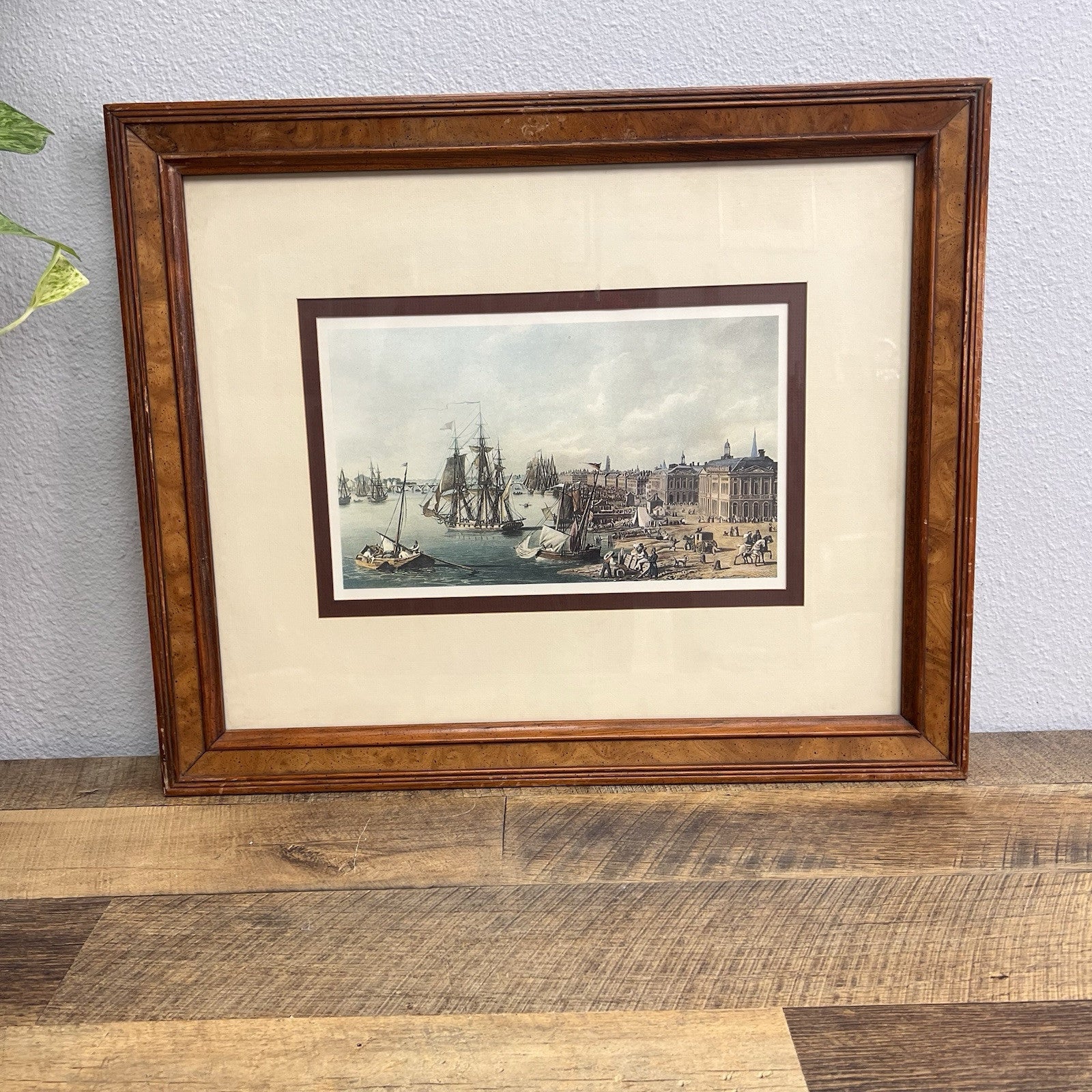 Ambroise-Louis Garneray 1783-1857 Art Print Bordeaux France Harbor Framed Matted