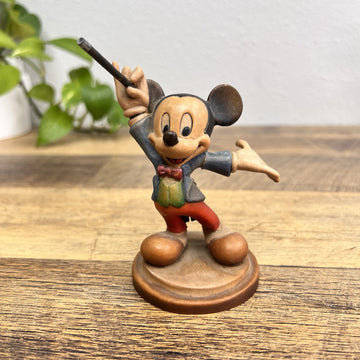 Limited Ed Anri Carved Wood Figurine 1263/5000 Walt Disney Mickey Mouse Maestro