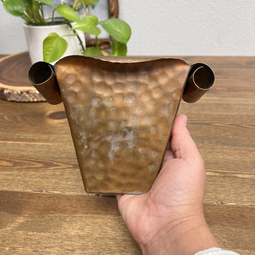 Vtg Hammered Copper Wall Planter Chippewa Burwood Products